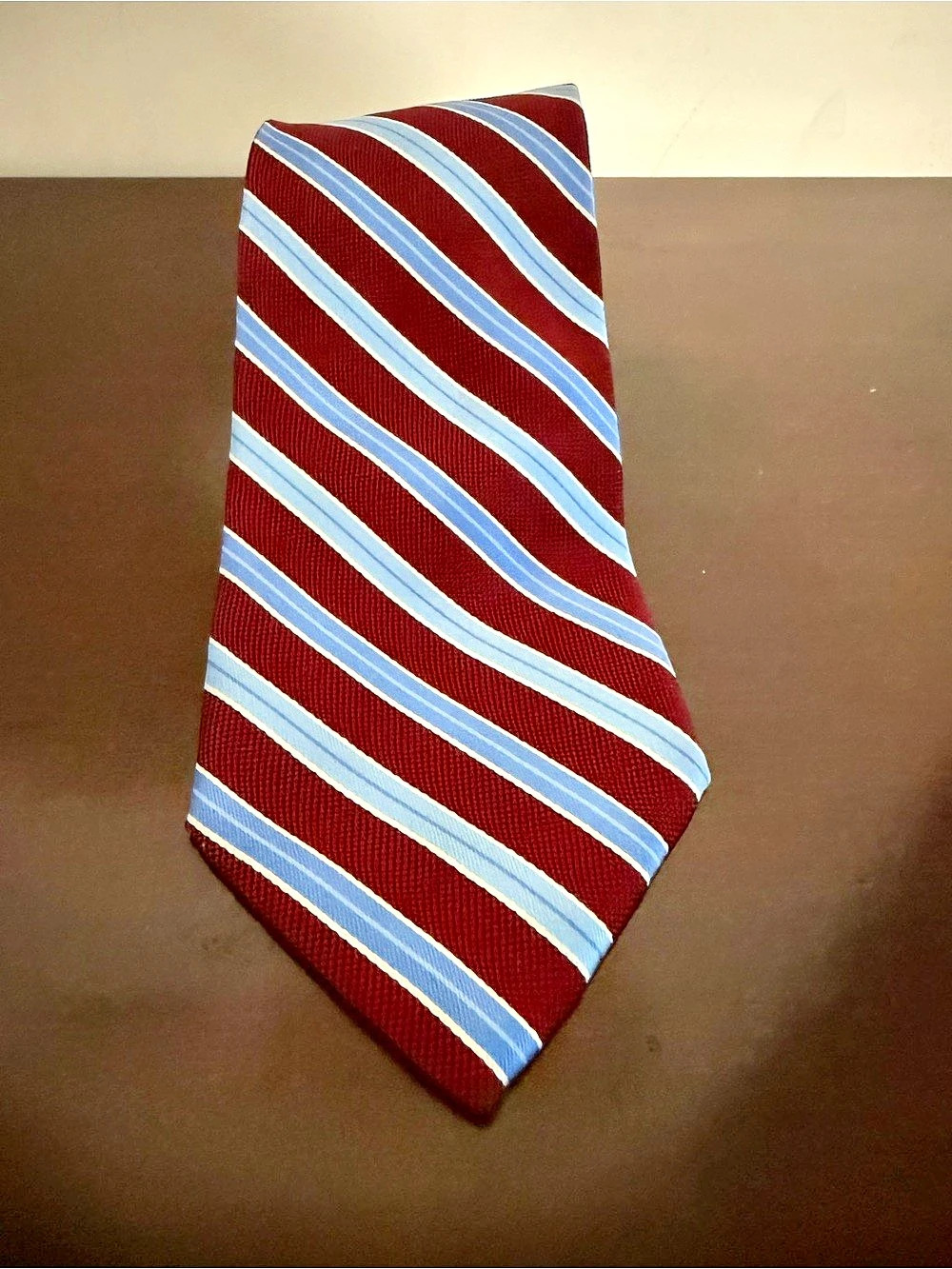 Brooks Brothers Striped Silk Tie in Red & Blue